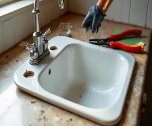 Jak odkleić umywalkę od blatu