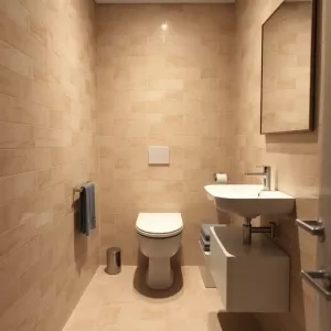 Minimalne Miejsce Na Toalete