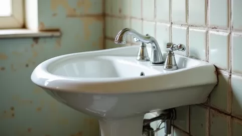Mocowanie umywalki do ściany starego typu