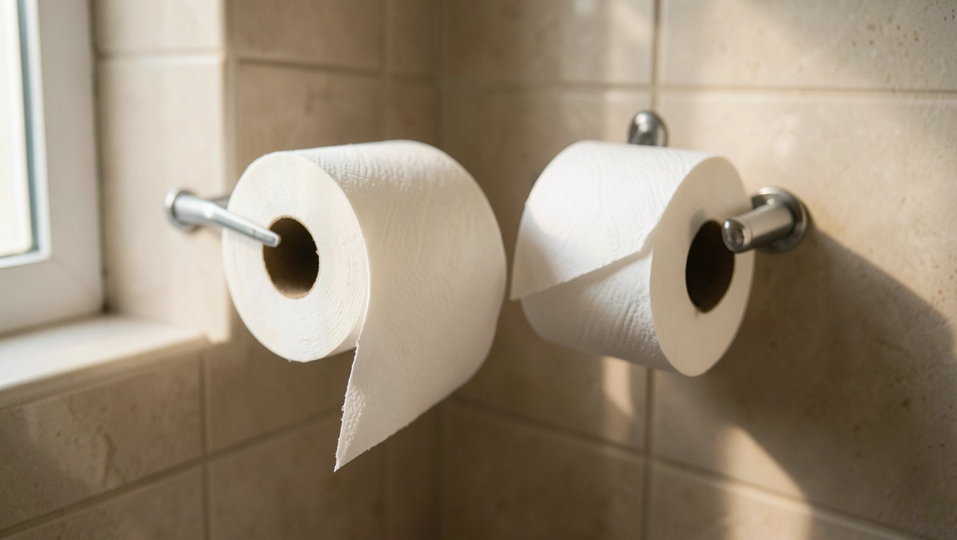 Kierunek zwisu papieru toaletowego nad czy pod, co wybrać