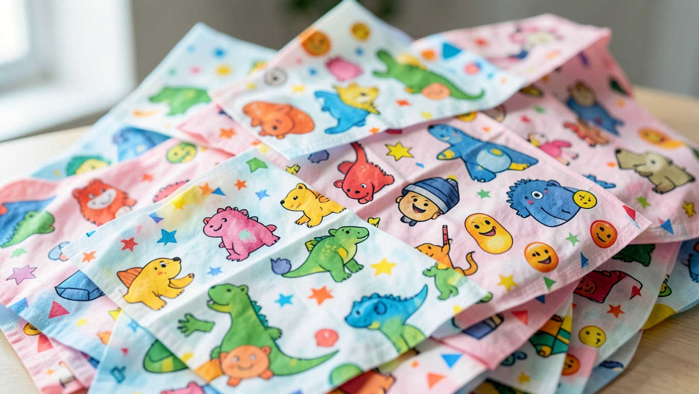Losowe pakowanie nawilżanego papieru dla dzieci