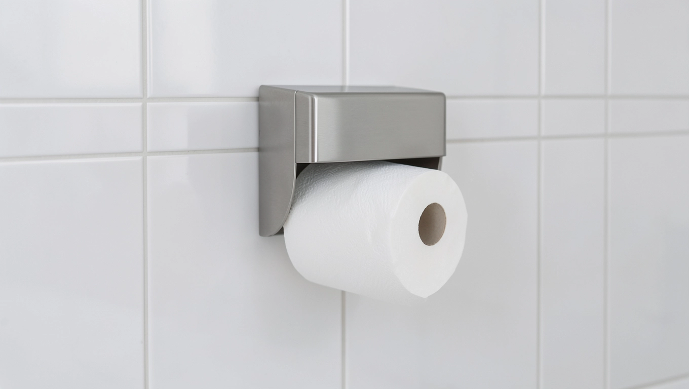 Montaż pojemnika na papier toaletowy