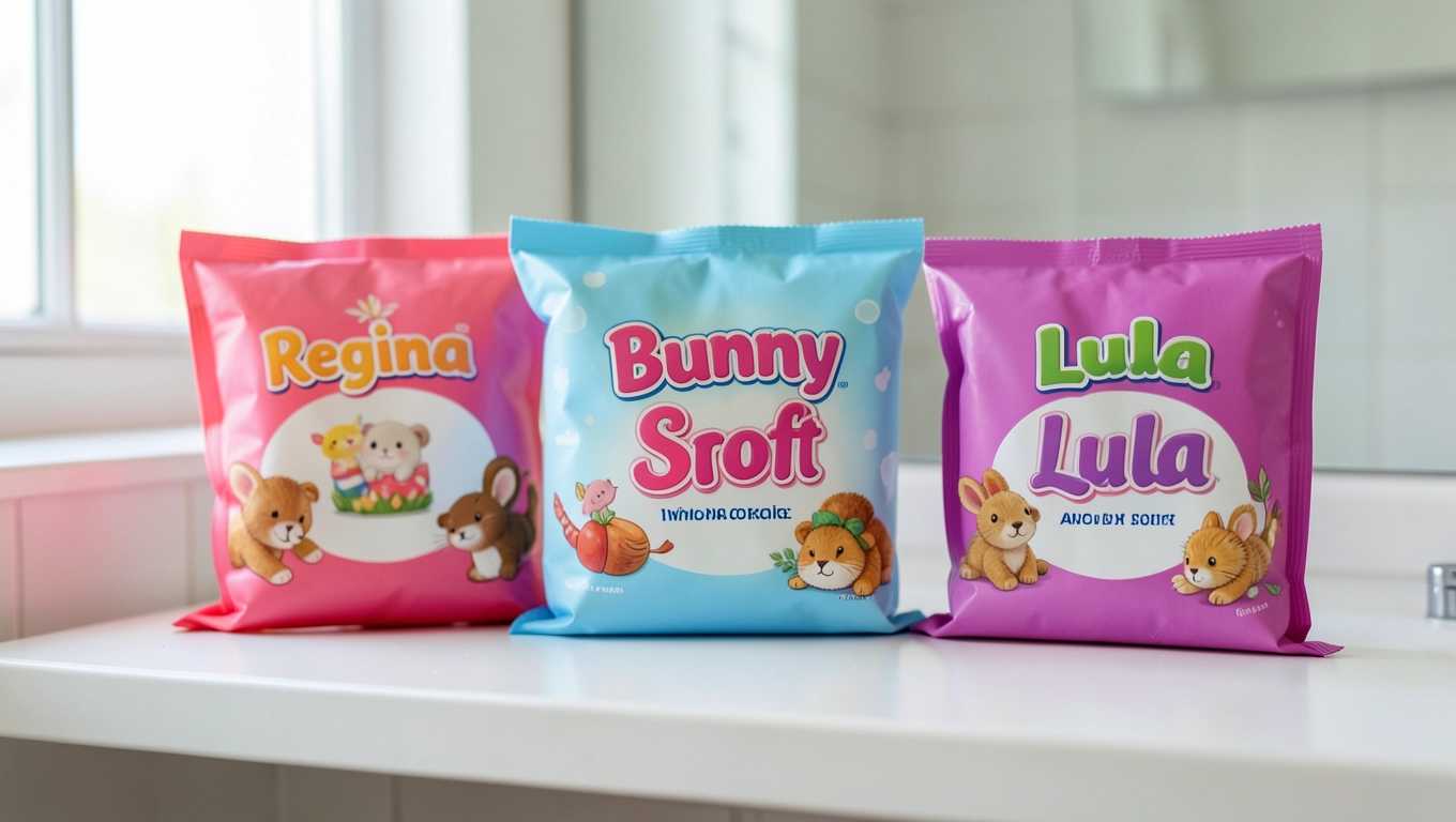 Nawilżany papier toaletowy Regina, Bunny Soft i Lula porównanie marek