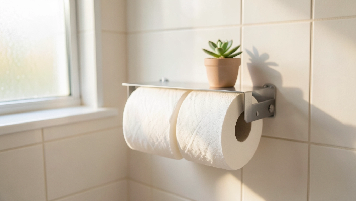 Optymalne rozmieszczenie półki na papier toaletowy