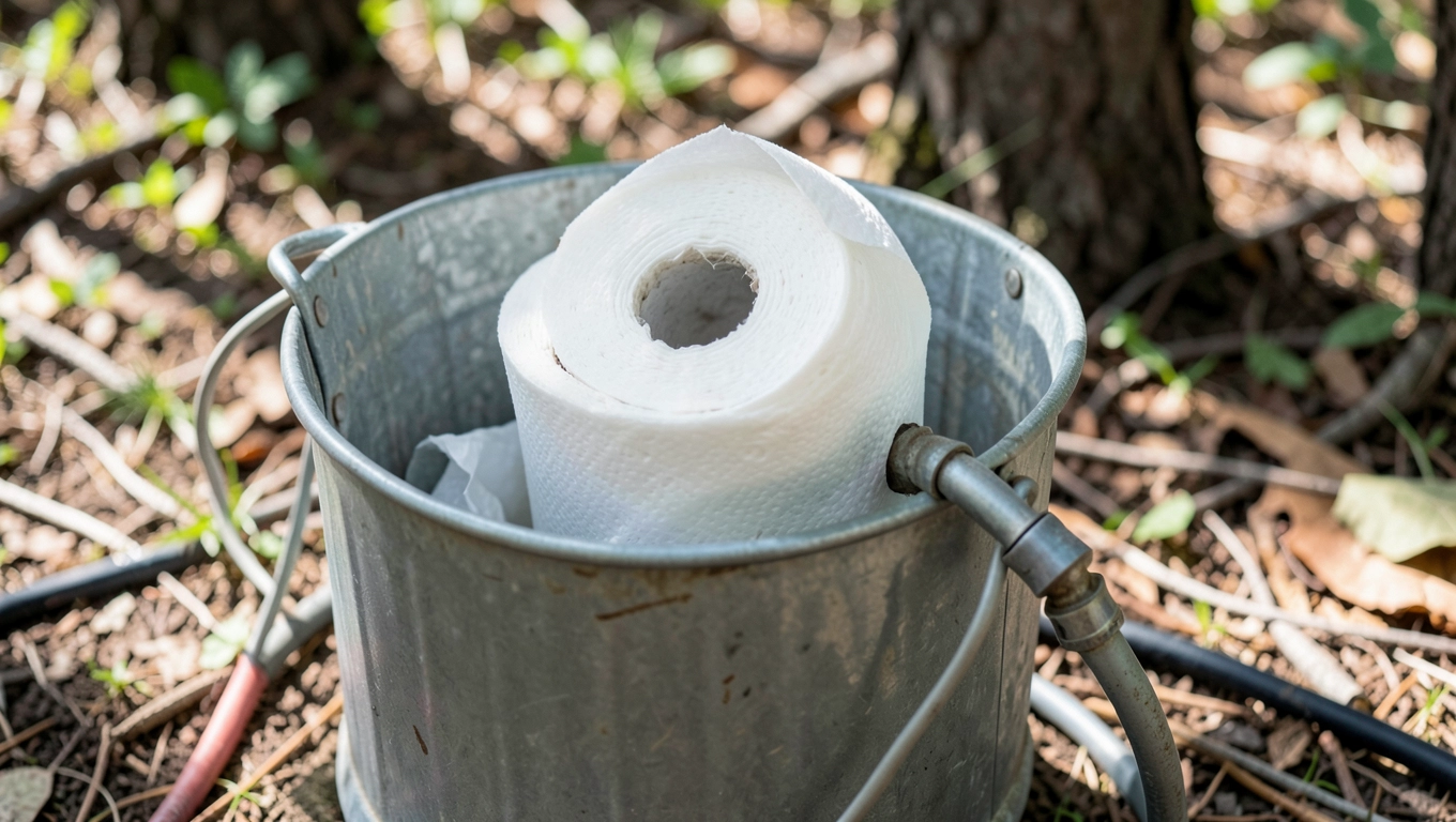 Papier toaletowy szybko rozpuszczalny na kempingu