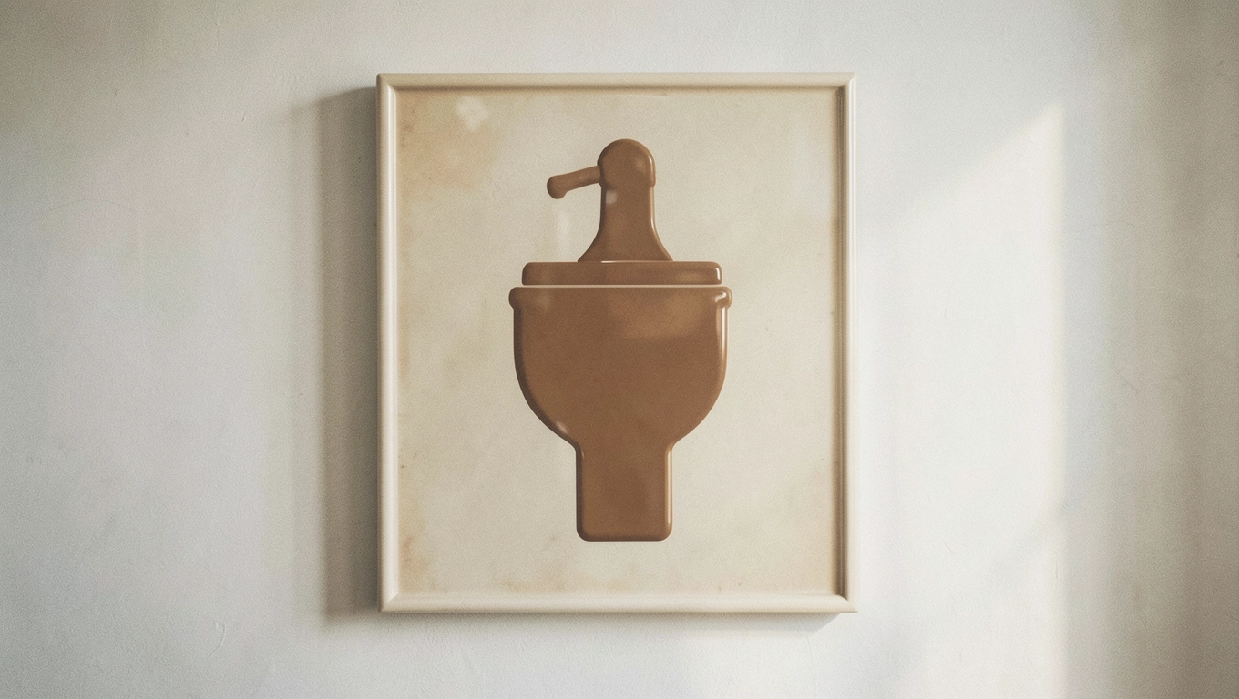 Plakat retro i piktogram WC inspiracje do wnętrz