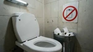 czy na rodos mozna wrzucać papier do toalety