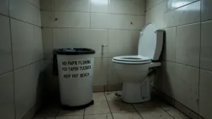 czy w albanii można wrzucac papier do toalety