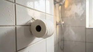czym przykleić uchwyt na papier toaletowy