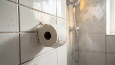 czym przykleić uchwyt na papier toaletowy