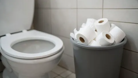 gdzie nie można wrzucać papieru do toalety