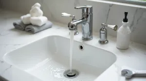 Montaż baterii umywalkowej nablatowej