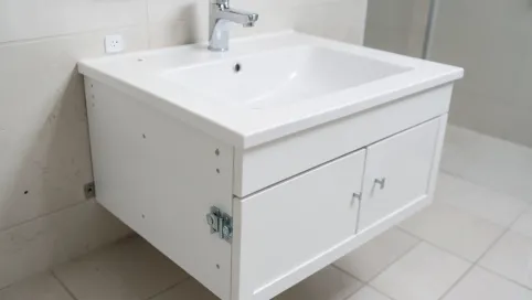 montaz szafki lazienkowej z umywalka
