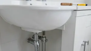 Montaż umywalki z szafką