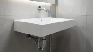 Montaż umywalki z szafką wiszącą