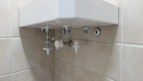 Na jakie kołki powiesić szafkę z umywalką