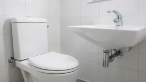 toaleta obok umywalki