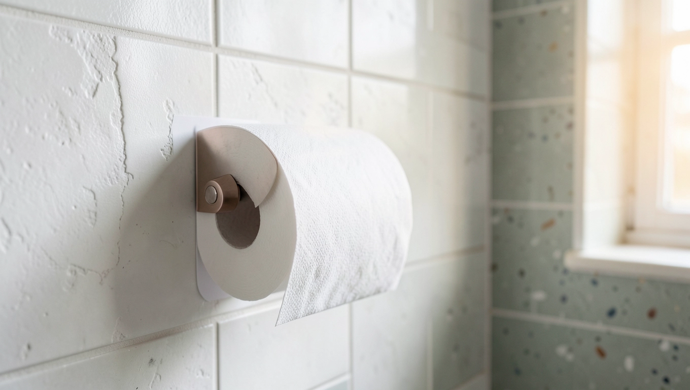 Uchwyt na papier toaletowy bez wiercenia alternatywy klejone
