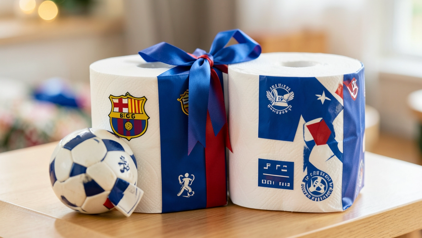 Zestaw kibica Barcelona z czym łączyć papier toaletowy Barcelona